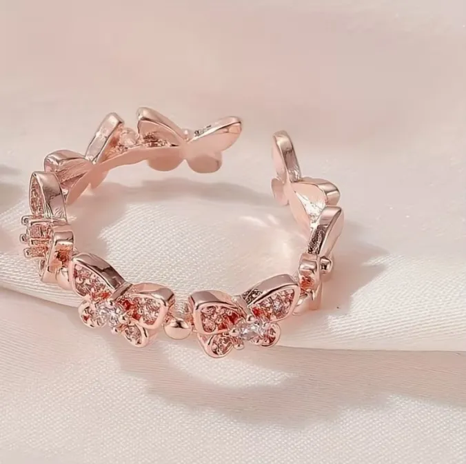 [PV-18] Anillo de cobre tipo mariposa