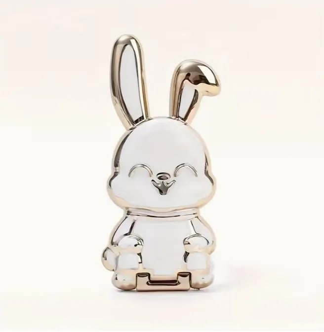 Soporte para teléfono conejo blanco